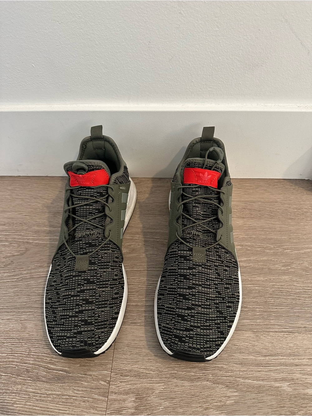 Adidas X_PLR Shoes Mens 10.5 Green Black Knit Sneakers - Picture 4 of 9